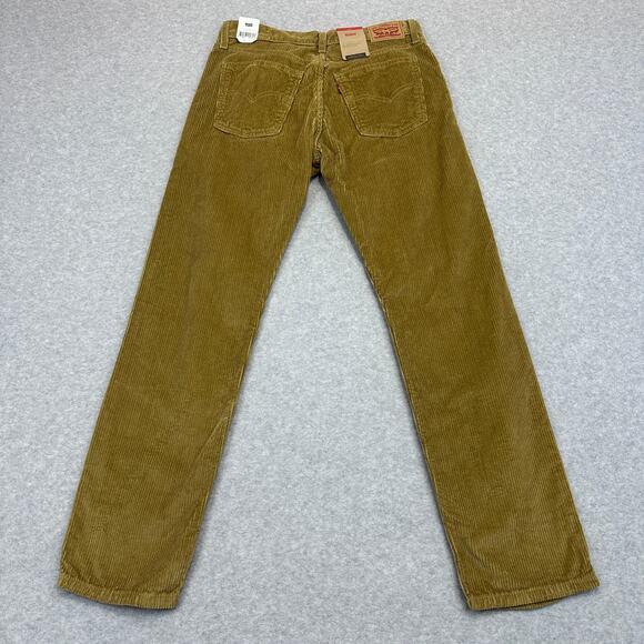 Levi's Corduroy Pants Mens 28x30 Golden Tan Straight Regular Fit 5-Pocket Cotton - Picture 4 of 8